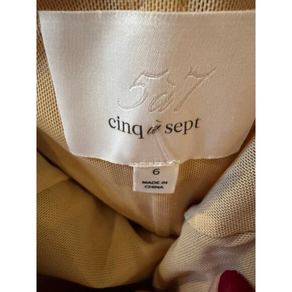 Cinq À Sept Kennith Silk-Trim Mini Dress in Cherry Tomato Women's Sz 6 - Picture 7 of 8